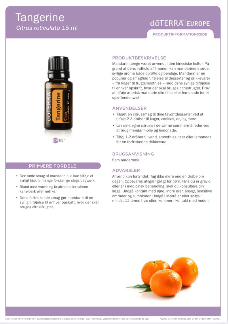 doTERRA Tangerine (Manderin) 15ml